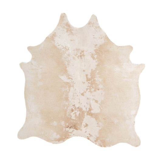 Vintage Light Hairless Cowhide Rug – 6'9" x 6'11" | Khara Home