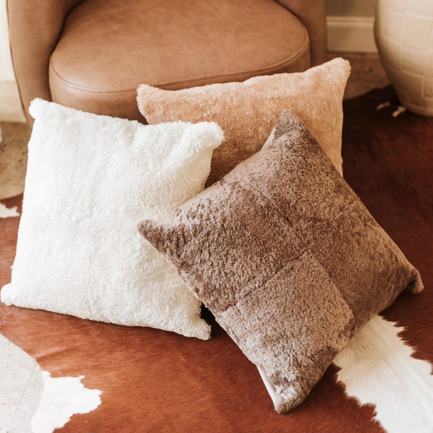 Sheared Sheepskin Pillow Cover 20″ x 20″