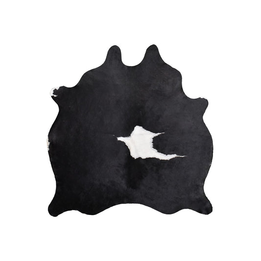 Black & White Cowhide Rug – 4' 5" x 4' 7"