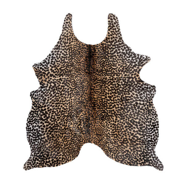 Leopard Print Cowhide Rug – 82.5" x 82.5"