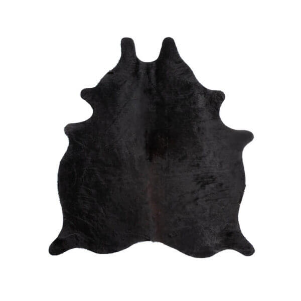 Black Cowhide Rug – 59" x 61"